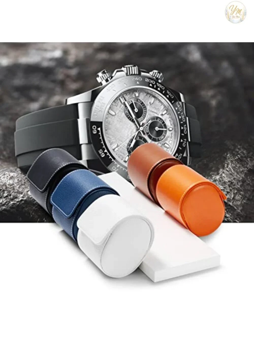 Luxury Leather Travel Watch Case Single Watch Box Portable Watch Storage Roll